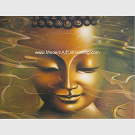 Peinture à l'huile thaïlandaise, peinture à l'huile moderne de statue de Bouddha, peintures à l'huile abstraites faites main de toile Oriental