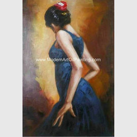 Peinture à l'huile espagnole peinte à la main/danseur de peinture féminin Canvas Art de flamenco