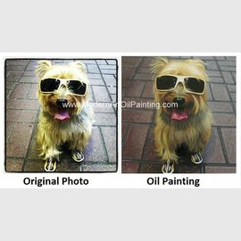 Portraits faits sur commande originaux de peinture à l'huile, portraits d'animal familier de chien des photographies 16&quot; X 16&quot;