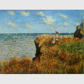 Claude Monet Oil Reproduction, Cliff Walk At Pourville Oil sur la toile 50 x 70 cm