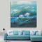 Résumé contemporain Art Painting Sea Wave fait main, art de mur de toile de Strectched