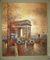 Peinture à l'huile contemporaine de scène de rue de Paris Arc de Triomphe sur la toile