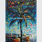 Mur peint à la main Art Decoration du Golfe du Mexique de paysage marin de peinture à l'huile de couteau de palette