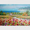 Toile de peintures florale moderne rouge décorative/peintures de paysage réalistes de fleur