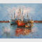 Peintures abstraites de voilier d'huile épaisse/peintures de paysage peintes à la main de bateau