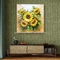 Peinture florale de couteau de palette de tournesol pour la décoration intérieure de salon