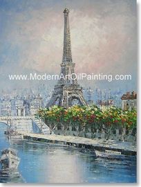 Dissolvant peint à la main de Tour Eiffel ECO de peinture à l'huile de Paris