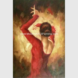 Danseur fait main moderne Oil Painting, mur abstrait Art Canvas Painting de flamenco