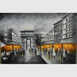 Peintures de paysage urbain de Paris de toile, abrégé sur moderne Art Bars peinture à l'huile