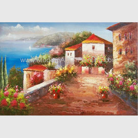 Peinture de paysage de littoral d'impression de peinture à l'huile de la mer Méditerranée pour le décor