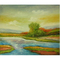 Peinture à l'huile faite main de paysage de nature sur l'art coloré abstrait de mur de peinture de paysage de champ de toile pour le décor de salon