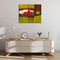 Peinture à l'huile colorée abstraite peinte à la main de 100% sur l'art moderne chaud de mur de paysage de toile pour la décoration à la maison d'entrée