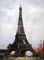 Peinture à l'huile de Tour Eiffel de style d'impression sur le décor de maison de la toile 50x60 cm