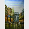 Tour Eiffel de Paris/couteau de palette de peinture abstraits de peintures rue de Paris avec la texture