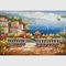 Peinture à l'huile méditerranéenne faite main de scène de jardin de peinture à l'huile de paysage pour le décor