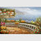 Peinture à l'huile méditerranéenne de paysage de l'Italie de peinture à l'huile de littoral pour le décor de mur