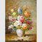 Peinture colorée immobile florale de toile de vase à fleurs de peintures à l'huile de la vie de résumé