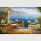 Port méditerranéen de vacances d'Art Sea Landscape Oil Painting de mur de jardin