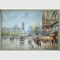 Peinture faite main de Streetscape de toile de peinture à l'huile de Paris de décor à la maison